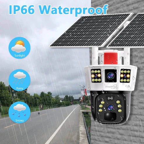 4MP Triple Lens Wireless Solar Camera