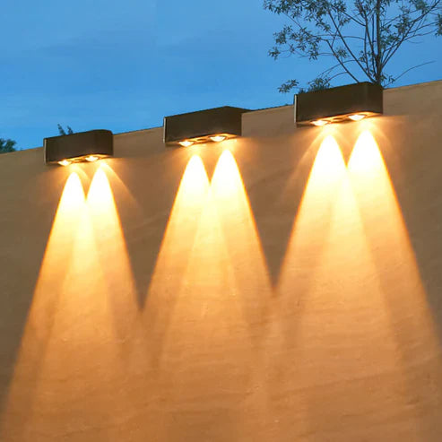 Double LED Solar Wall Lamp